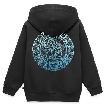maya inka - Kinder Premium Organic Zip Hoodie - Schwarz - Hinten - AI Model Kid Male (0cm)