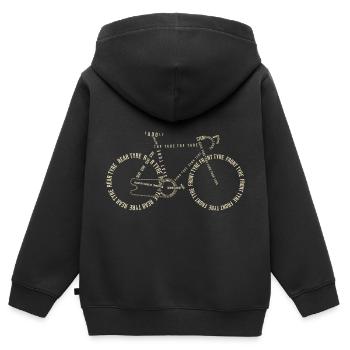 Bicycle bike Fahrrad Rad Rennrad racing bike retro - Kinder Premium Organic Zip Hoodie - Schwarz - Hinten - AI Model Kid Male (0cm)