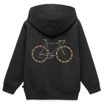 Bicycle bike Fahrrad Rad Rennrad racing bike retro - Kinder Premium Organic Zip Hoodie - Schwarz - Hinten - AI Model Kid Male (0cm)
