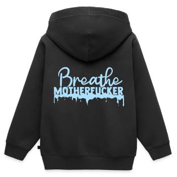 Cold Showers Eisbade Atemkontrolle Atmung - Kinder Premium Organic Zip Hoodie - Schwarz - Hinten - AI Model Kid Male (0cm)