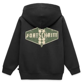 IFA FORTSCHRITT - Retro Logo Ostalgie LPG - Kinder Premium Organic Zip Hoodie - Schwarz - Hinten - AI Model Kid Male (0cm)