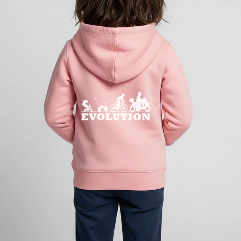 Motorroller Rollerfahrer - Evolution Kinder Premium Organic Zip Hoodie