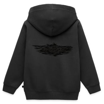 Schwimmen Schwimmer Schwimmbad Freibad Schwimmerin - Kinder Premium Organic Zip Hoodie - Schwarz - Hinten - AI Model Kid Male (0cm)
