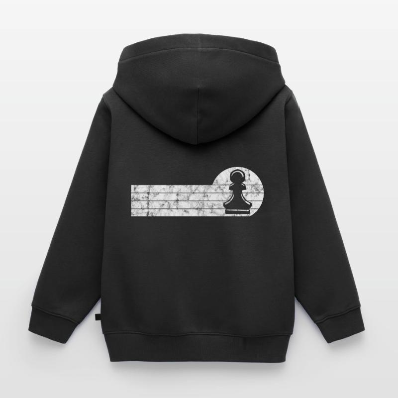 Échecs de jeu d’échecs de jeu d’échecs Sweat Premium à capuche zippé enfant bio