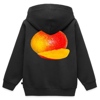veggie Veggie mangue fruits18 - Sweat Premium à capuche zippé enfant bio - noir - Dos - AI Model Kid Male (0cm)