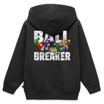Ball Breaker Geschenk Billard Billardkugel - Kinder Premium Organic Zip Hoodie - Schwarz - Hinten - AI Model Kid Male (0cm)