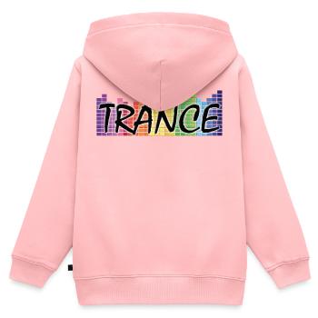 Trance - Musique électronique - Sweat Premium à capuche zippé enfant bio - rose - Dos - AI Model Kid Female (0cm)