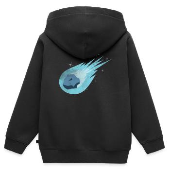 Comet Komet Geschenk Asteroid Weltall Gestein - Kinder Premium Organic Zip Hoodie - Schwarz - Hinten - AI Model Kid Male (0cm)