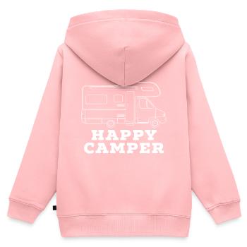 campeur - Sweat Premium à capuche zippé enfant bio - rose - Dos - AI Model Kid Female (0cm)