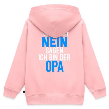 Opa - Kinder Premium Organic Zip Hoodie - Rosa - Hinten - AI Model Kid Female (0cm)