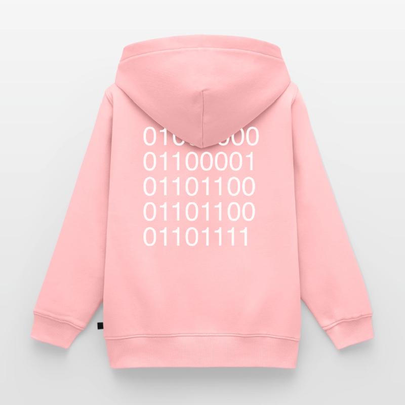 Computer scientist ASCII code binary Kids Premium Organic Zip-up Hoodie
