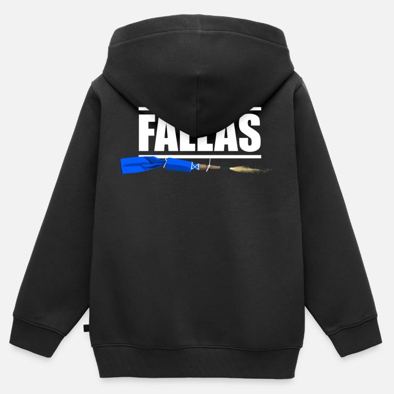 Fallas Valencia Fireworks Pyro - Sweat Premium à capuche zippé enfant bio - noir