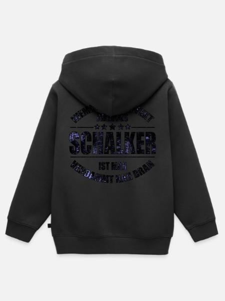 Schalker Fan Design Geschenkidee - Kinder Premium Organic Zip Hoodie - Schwarz