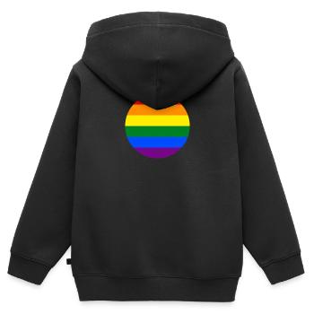 Rainbow flag rainbow flag - Kids Premium Organic Zip-up Hoodie - black - Back - AI Model Kid Male (0cm)