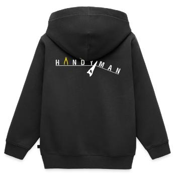 Handwerker DIY - Kinder Premium Organic Zip Hoodie - Schwarz - Hinten - AI Model Kid Male (0cm)