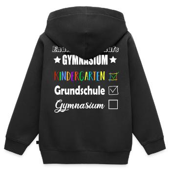 Gymnasium Einschulung 5. Klasse Geschenk - Kinder Premium Organic Zip Hoodie - Schwarz - Hinten - AI Model Kid Male (0cm)