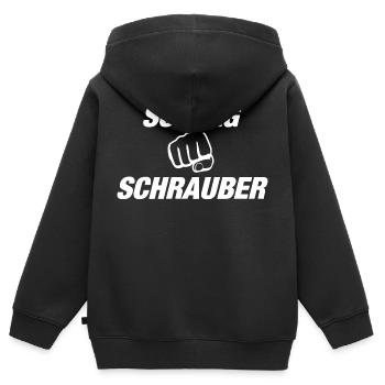 Schrauber KFZ-Mechaniker Autoschrauber KFZ-Meister - Kinder Premium Organic Zip Hoodie - Schwarz - Hinten - AI Model Kid Male (0cm)