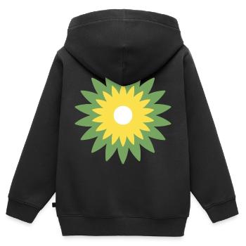 Blume - Kinder Premium Organic Zip Hoodie - Schwarz - Hinten - AI Model Kid Male (0cm)