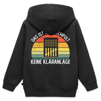 Das ist ein Mischpult keine Kläranlage - Kinder Premium Organic Zip Hoodie - Schwarz - Hinten - AI Model Kid Male (0cm)
