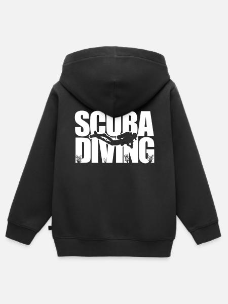 scuba diving dive t-shirt diving - Kids Premium Organic Zip-up Hoodie - black