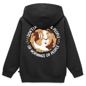 Hamster - Kinder Premium Organic Zip Hoodie - Schwarz - Hinten - AI Model Kid Male (0cm)