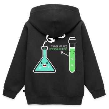 Biologiste Science Biologie Expérience majeure - Sweat Premium à capuche zippé enfant bio - noir - Dos - AI Model Kid Male (0cm)