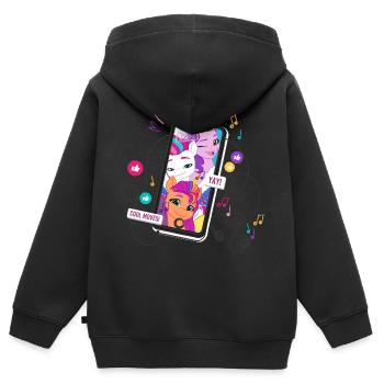 My Little Pony Face-Time Mit Hauptcharakteren - Kinder Premium Organic Zip Hoodie - Schwarz - Hinten - AI Model Kid Male (0cm)