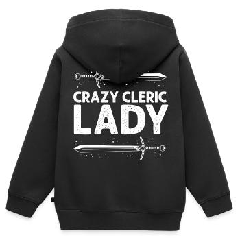 RPG en direct pour PNJ et RPG - Sweat Premium à capuche zippé enfant bio - noir - Dos - AI Model Kid Male (0cm)