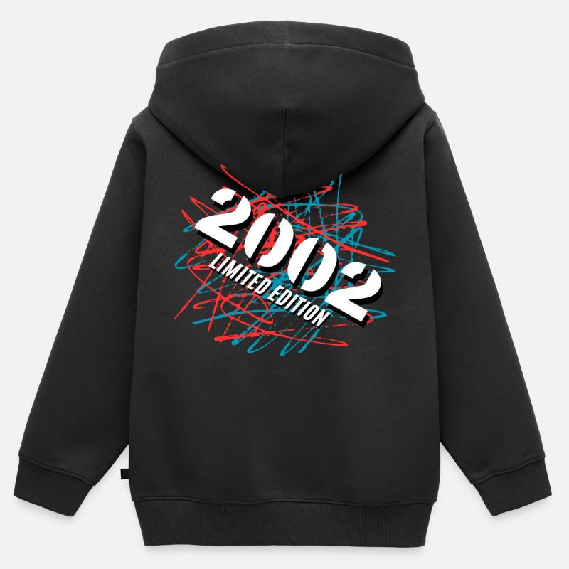 2002 Édition Limitée - Sweat Premium à capuche zippé enfant bio - noir