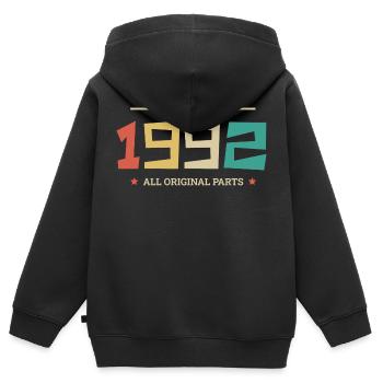Legendär seit 1992 Original 1992 - Kinder Premium Organic Zip Hoodie - Schwarz - Hinten - AI Model Kid Male (0cm)