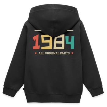 Legendär seit 1984 Original 1984 - Kinder Premium Organic Zip Hoodie - Schwarz - Hinten - AI Model Kid Male (0cm)