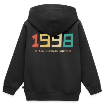 Legendär seit 1998 Original 1998 - Kinder Premium Organic Zip Hoodie - Schwarz - Hinten - AI Model Kid Male (0cm)