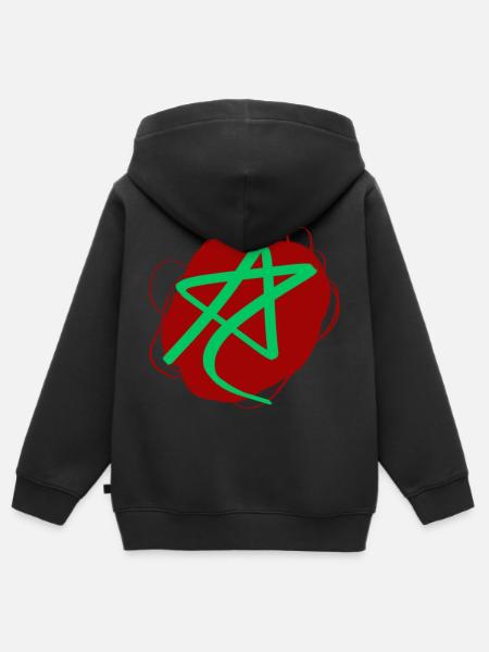 Marokko - Kinder Premium Organic Zip Hoodie - Schwarz