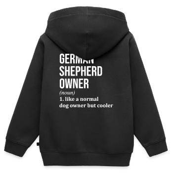 German Shepherd German Shepherd German Shepherd - Kids Premium Organic Zip-up Hoodie - black - Back - AI Model Kid Male (0cm)
