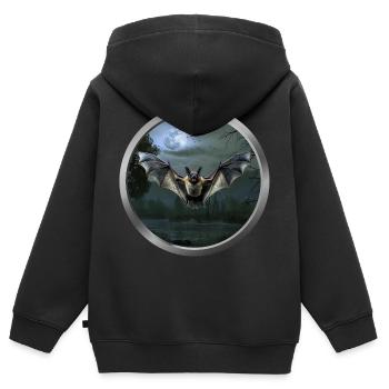 Bats Animal - 1 - Kids Premium Organic Zip-up Hoodie - black - Back - AI Model Kid Male (0cm)