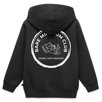 Chemise minimale du club – Travail drôle - Sweat Premium à capuche zippé enfant bio - noir - Dos - AI Model Kid Male (0cm)