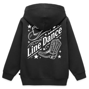 Line Dance Cowboy Flair - Kinder Premium Organic Zip Hoodie - Schwarz - Hinten - AI Model Kid Male (0cm)