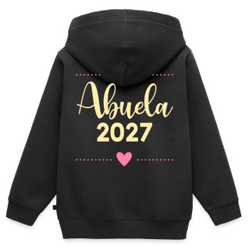 Baby 2017, spanische Großmutter - Kinder Premium Organic Zip Hoodie - Schwarz - Hinten - AI Model Kid Male (0cm)