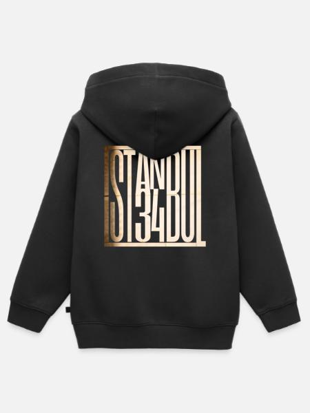 Istanbul 34 - Kinder Premium Organic Zip Hoodie - Schwarz