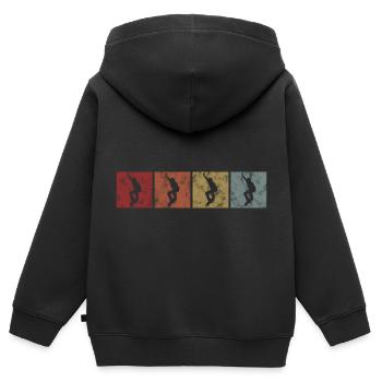 Skateboarder Skateboard Skater Skate Skateing - Kids Premium Organic Zip-up Hoodie - black - Back - AI Model Kid Male (0cm)