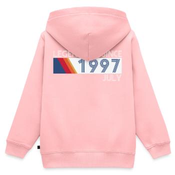 Retro SiFi Legendary since July 1997 - Geburtstag - Kinder Premium Organic Zip Hoodie - Rosa - Hinten - AI Model Kid Female (0cm)