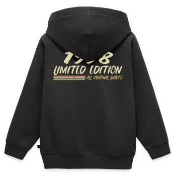 1998 Geburtstagsgeschenkidee 1998 - Kinder Premium Organic Zip Hoodie - Schwarz - Hinten - AI Model Kid Male (0cm)