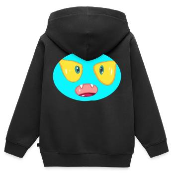 Monster - Kinder Premium Organic Zip Hoodie - Schwarz - Hinten - AI Model Kid Male (0cm)