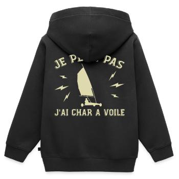 Ich kann nicht Ich habe Sandsegeln Geschenk Sport Humor - Kinder Premium Organic Zip Hoodie - Schwarz - Hinten - AI Model Kid Male (0cm)
