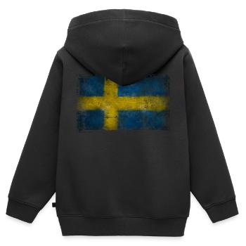 SUEDE - suede - Sweat Premium à capuche zippé enfant bio - noir - Dos - AI Model Kid Male (0cm)