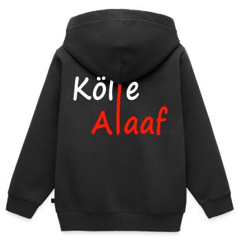 Kölle Alaaf - Karneval Fasching - Kinder Premium Organic Zip Hoodie - Schwarz - Hinten - AI Model Kid Male (0cm)