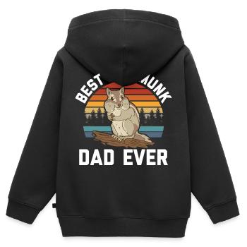 Amant des tamias. - Sweat Premium à capuche zippé enfant bio - noir - Dos - AI Model Kid Male (0cm)