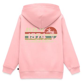 Juli 50-jähriges Jubiläum Vintage Born 1974 Vibe - Kinder Premium Organic Zip Hoodie - Rosa - Hinten - AI Model Kid Female (0cm)