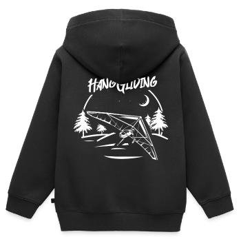 Drachenfliegen - Kinder Premium Organic Zip Hoodie - Schwarz - Hinten - AI Model Kid Male (0cm)