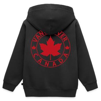 Vancouver - Sweat Premium à capuche zippé enfant bio - noir - Dos - AI Model Kid Male (0cm)